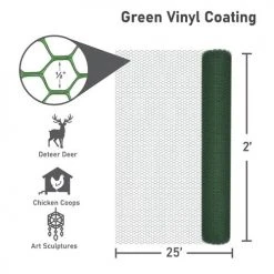 Yardworks 1/2" 2' X 25' Green Plastic Coated Poultry Netting 7 Yardworks 1/2" 2' X 25' Green Plastic Coated Poultry Netting -Yardworks shop 17130081