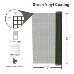Yardworks 1/2" X 2' X 8' Green Vinyl-Coated Hardware Cloth 7 Yardworks 1/2" X 2' X 8' Green Vinyl-Coated Hardware Cloth -Yardworks shop 17131761