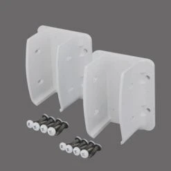 Yardworks® Belmont White Vinyl Fence Bracket Kit - 2-Pack