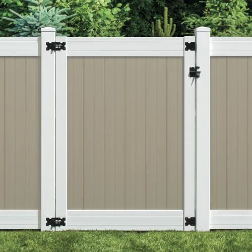 Yardworks® Richmond 6 X 4 Two-Toned Tan Vinyl Gate 1 Yardworks® Richmond 6 X 4 Two-Toned Tan Vinyl Gate
