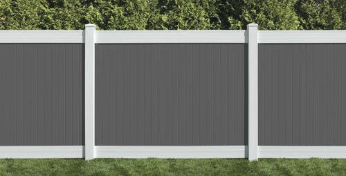 Yardworks® Richmond 6 X 8 Two-Toned Gray Privacy Vinyl Fence Panel 2 Yardworks® Richmond 6 X 8 Two-Toned Gray Privacy Vinyl Fence Panel - Image 2