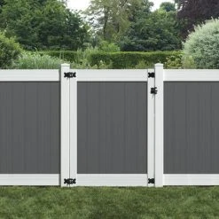 Yardworks® Richmond 6 X 4 Two-Toned Gray Vinyl Gate -Yardworks shop 1728664 2 1