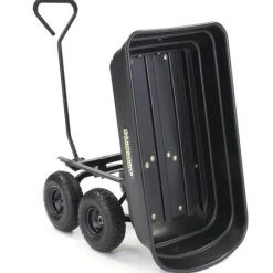 Yardworks® Poly Utility Dump Cart - 600 Lb. -Yardworks shop 2640014backdumpleft