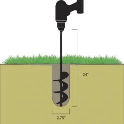 Yardworks® 24" Garden Auger -Yardworks shop 2680335 7635 Auger