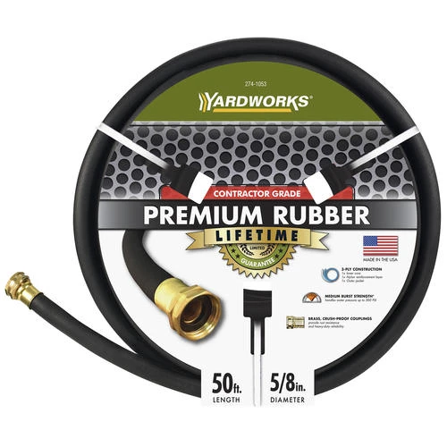 Yardworks® 5/8" X 50' Rubber Garden Hose 1 Yardworks® 5/8" X 50' Rubber Garden Hose