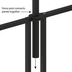 Yardworks 30 X 36 Teton Steel Fence Panel 20 Yardworks 30 X 36 Teton Steel Fence Panel -Yardworks shop 854304S 1711236featureC