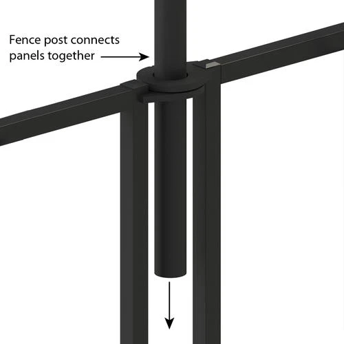 Yardworks 30 X 36 Teton Steel Fence Panel 6 Yardworks 30 X 36 Teton Steel Fence Panel - Image 6