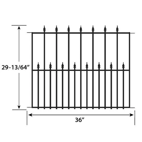 Yardworks 30 X 36 Teton Steel Fence Panel 3 Yardworks 30 X 36 Teton Steel Fence Panel - Image 3