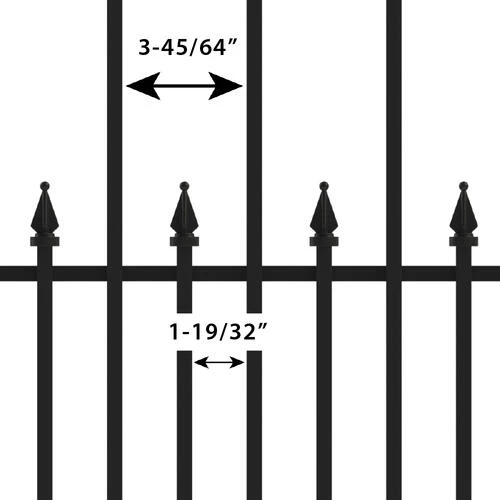 Yardworks 30 X 36 Teton Steel Fence Panel 2 Yardworks 30 X 36 Teton Steel Fence Panel - Image 2